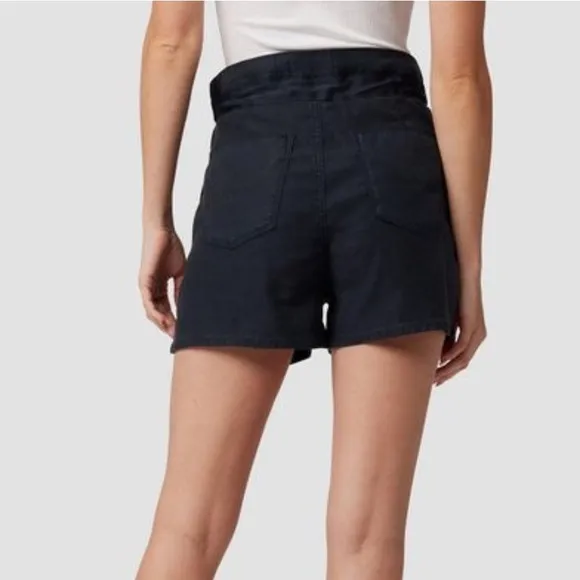 🆕 HUDSON Women's Black Paper Bag Shorts - Size 27