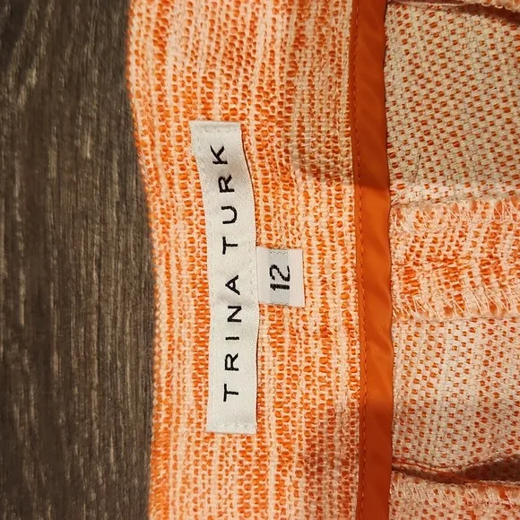 ❤️ TRINA TURK LINEN BLEND TWEED SHORTS, 12 (31)