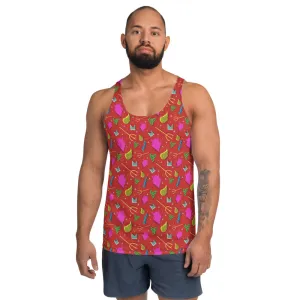 90s Style Devil Pattern Unisex Tank Top / All Over Print