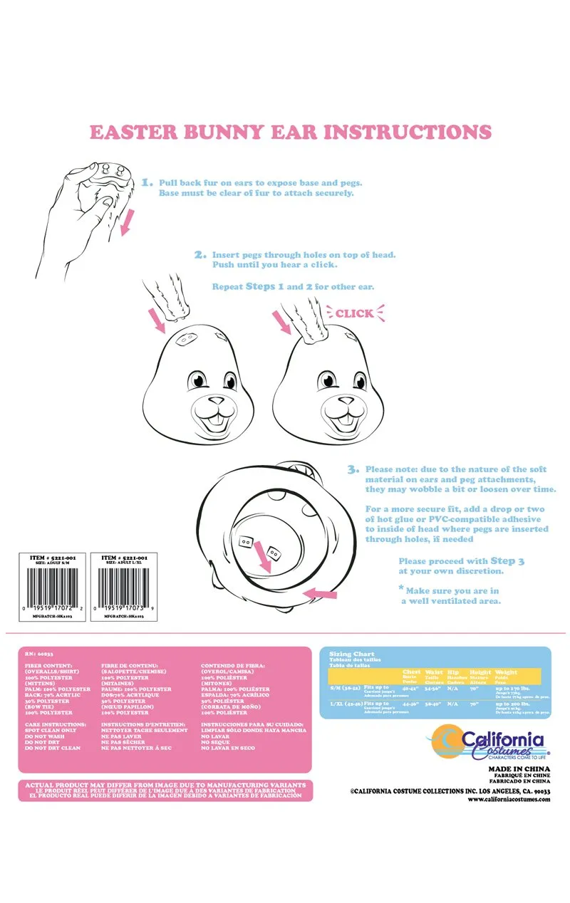 Adult Happy Easter Bunny Costume