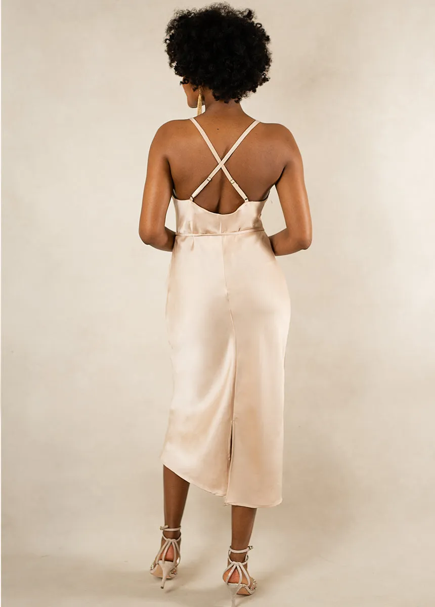 Amanda Bridesmaid Dress in Champagne