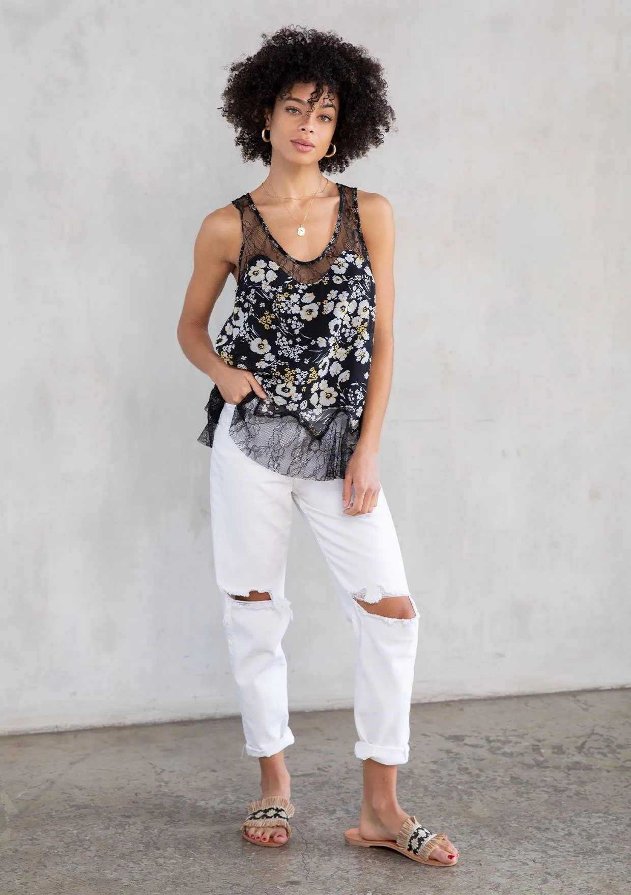 Amber Lace Tank Top