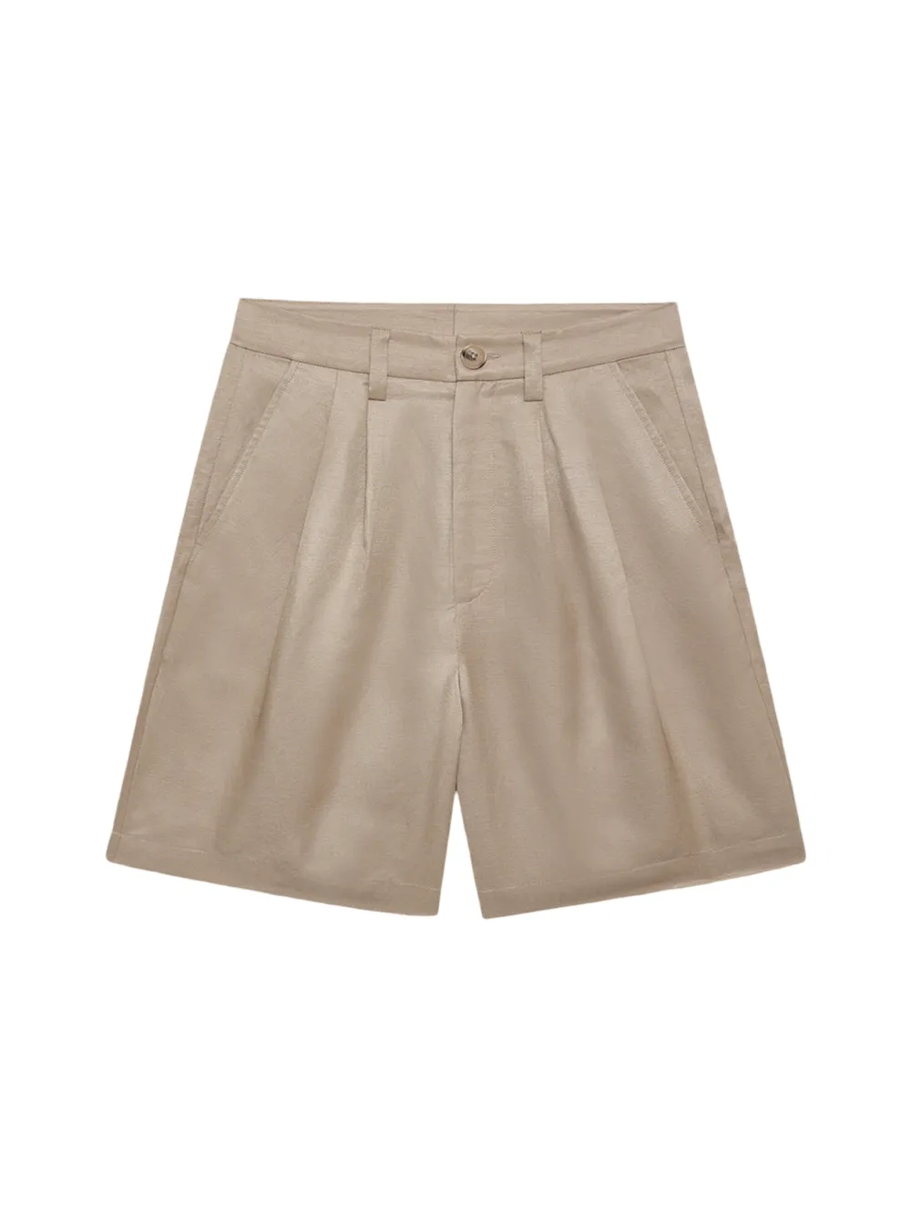Anine Bing Carrie Short in Oatmeal Linen Blend