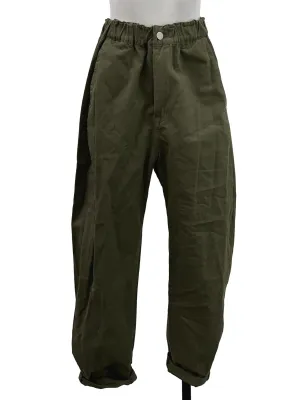 Army Green Elastic Band Pants
