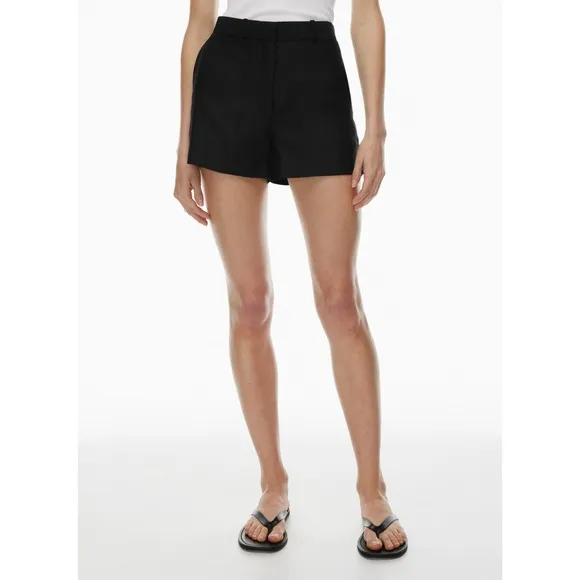 Babaton Agency Linen Mini Short in black, size 0