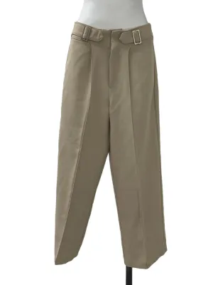 Beige Pleated Culottes