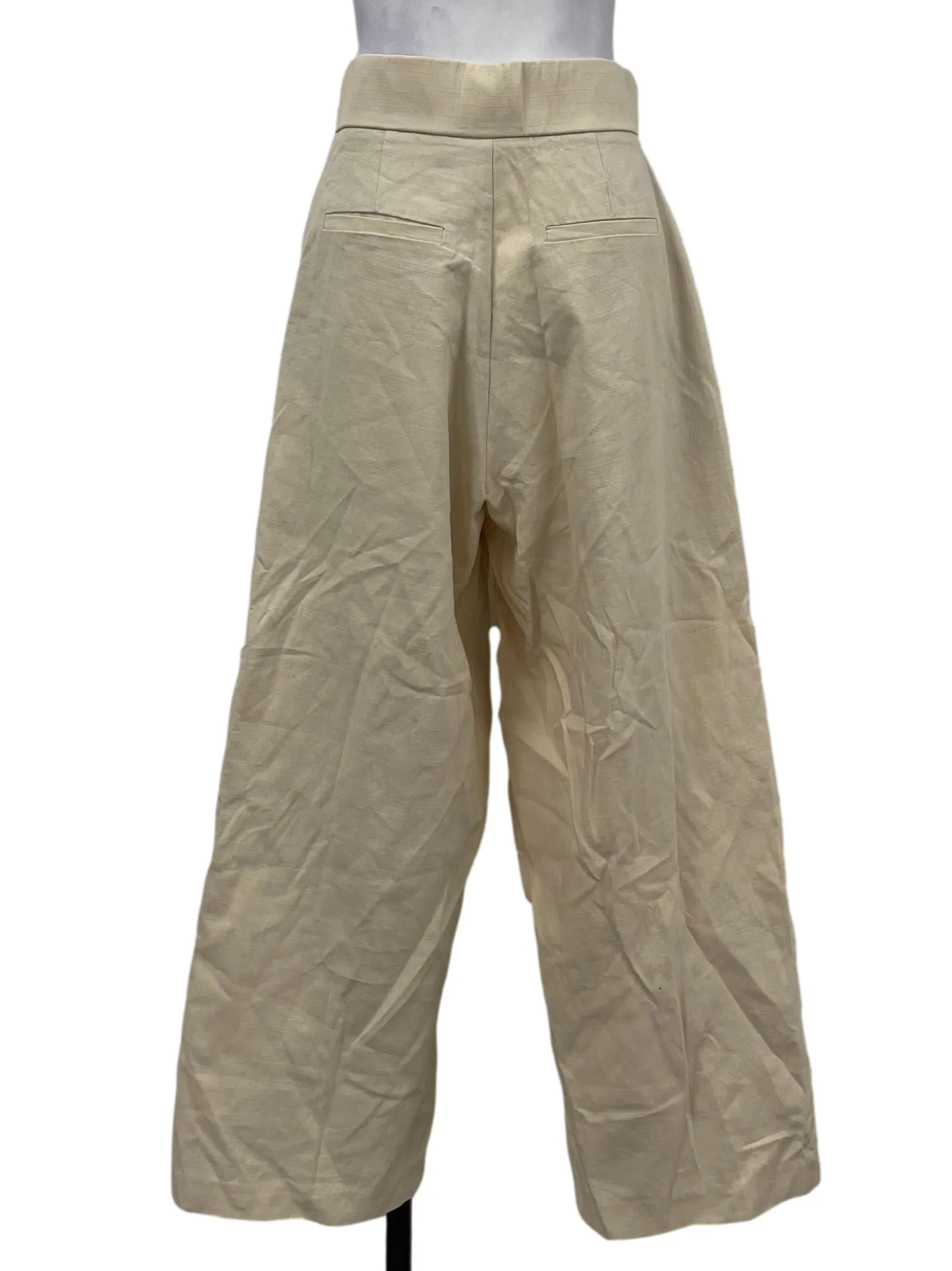 Beige Pleated Pants