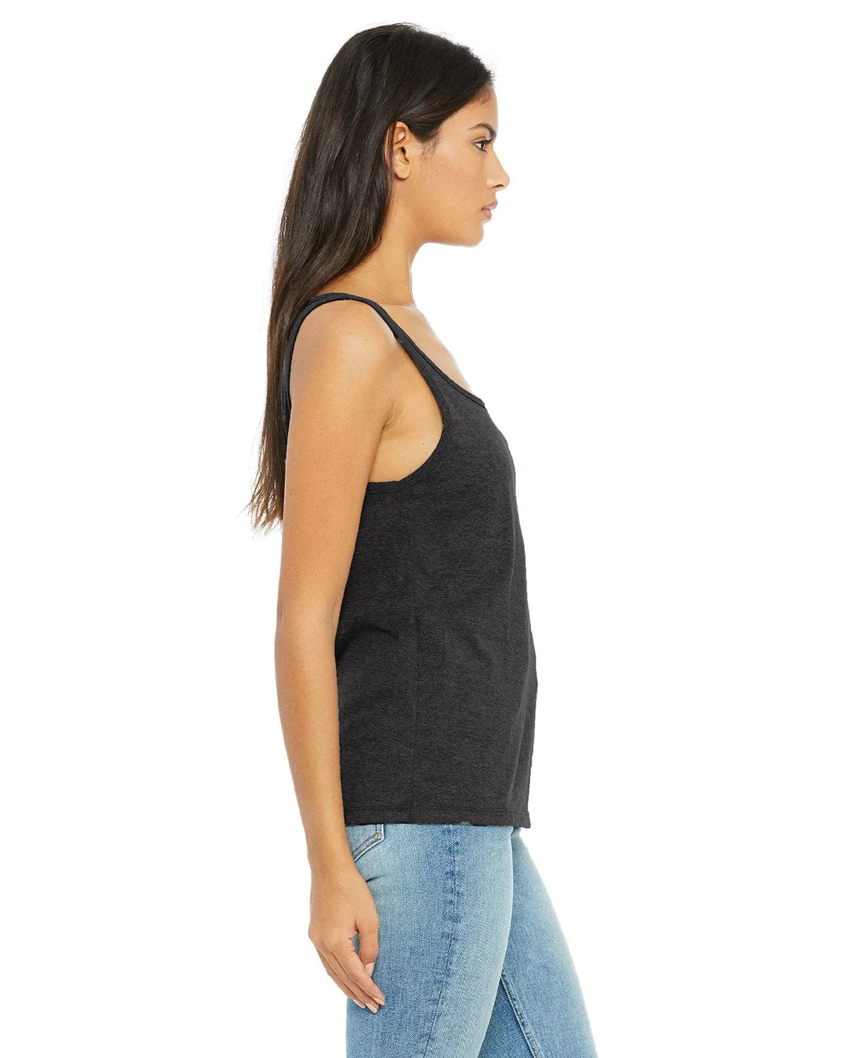 Bella Canvas Ladies Relaxed Jersey Tank | Dk Grey Hthr