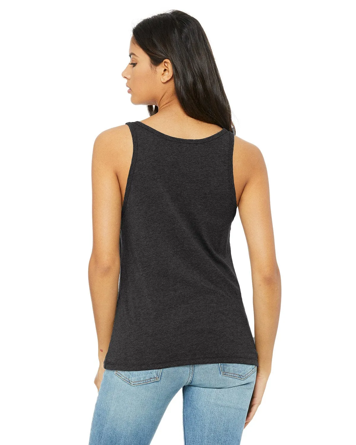 Bella Canvas Ladies Relaxed Jersey Tank | Dk Grey Hthr