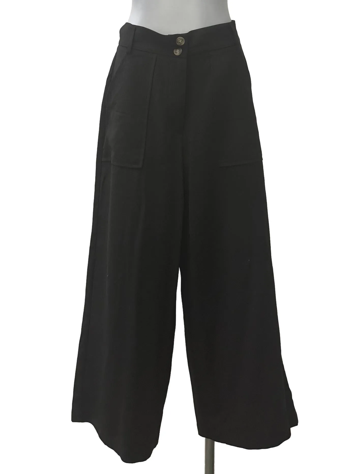 Black Double Button Pants YHF