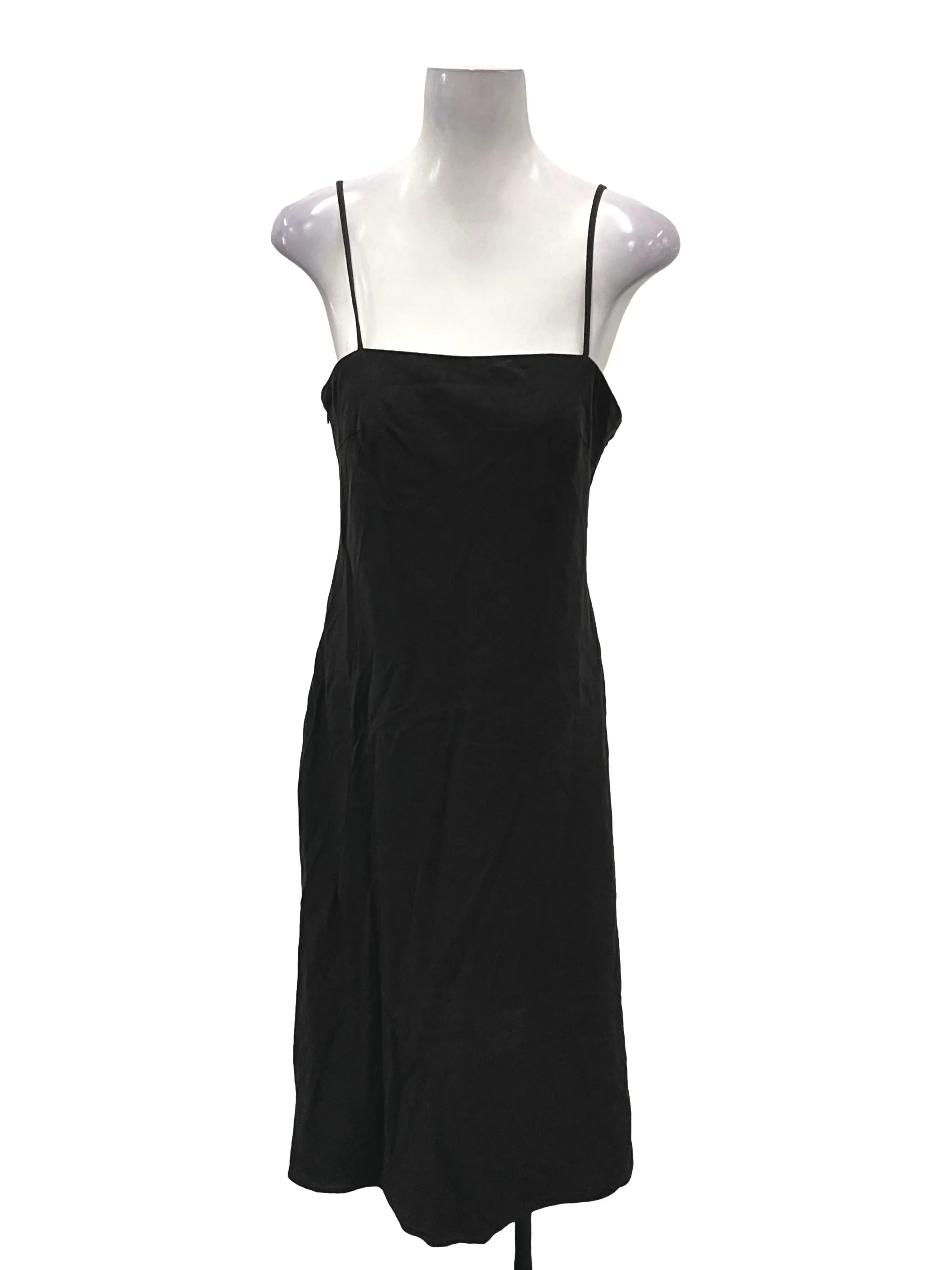 Black Halter Cami Midi Dress