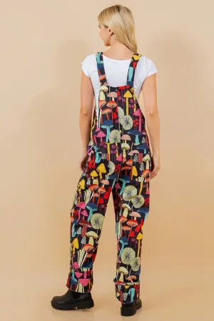 Black Mushroom Overalls