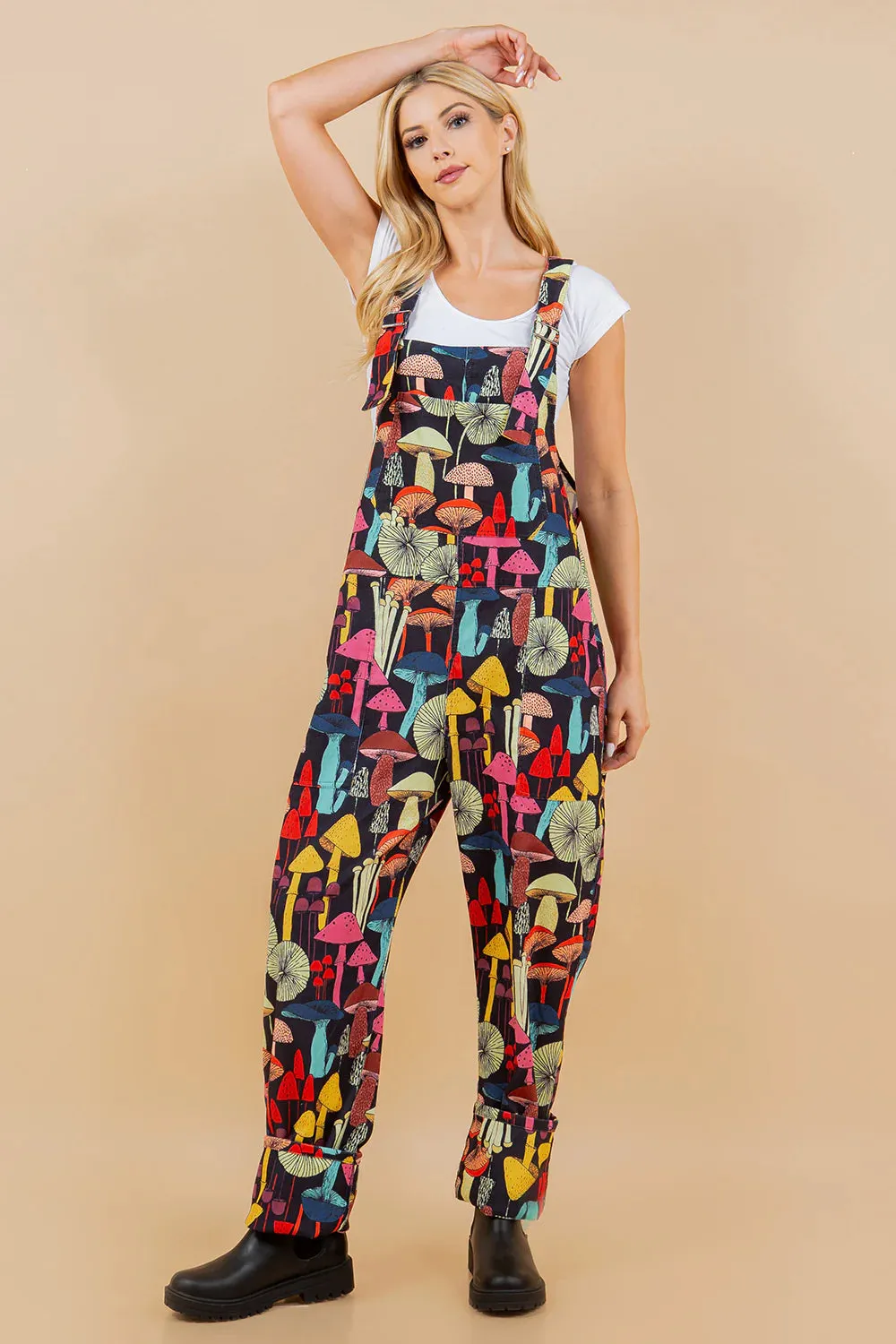 Black Mushroom Overalls
