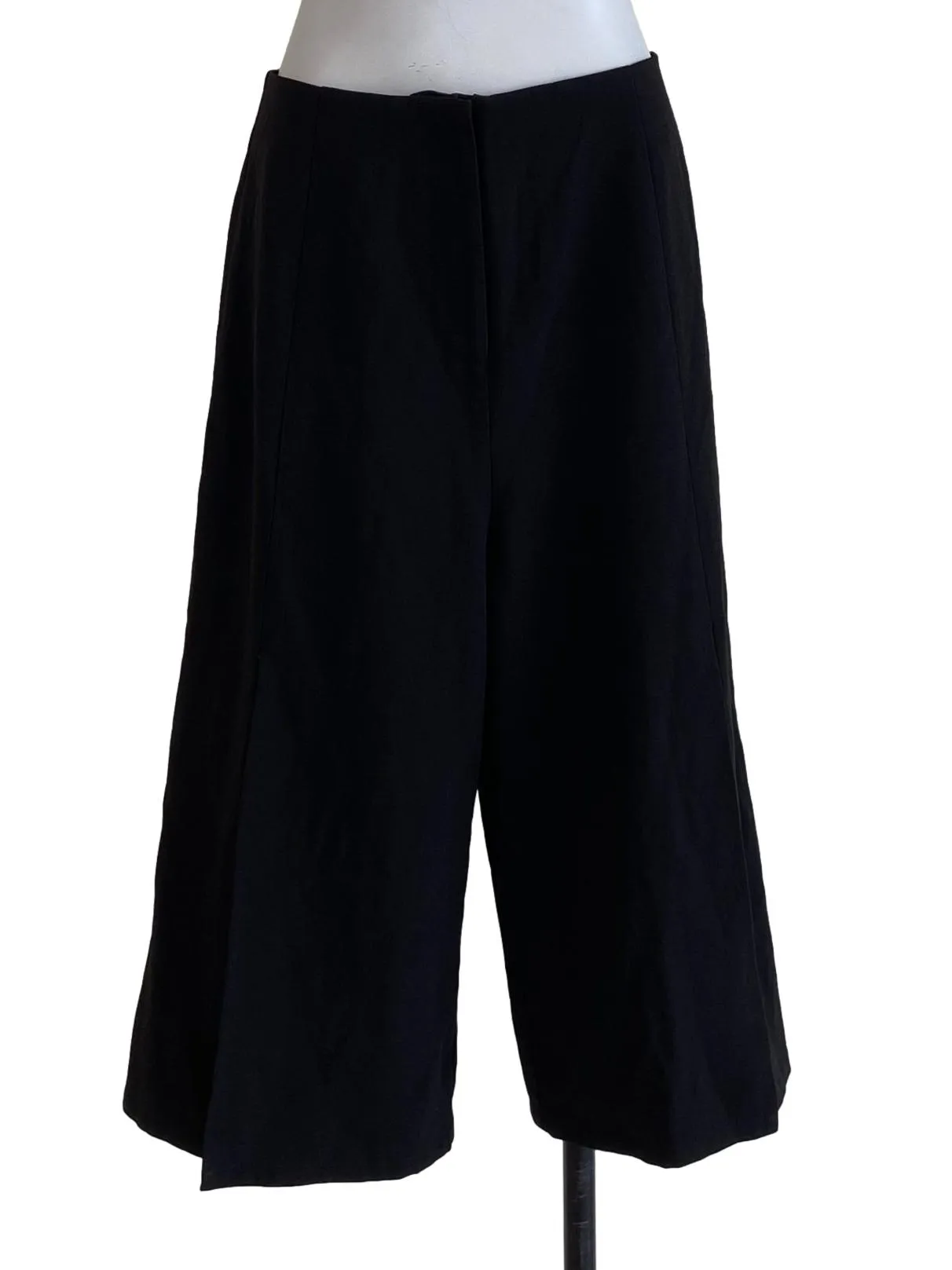 Black Plain Culottes Pants