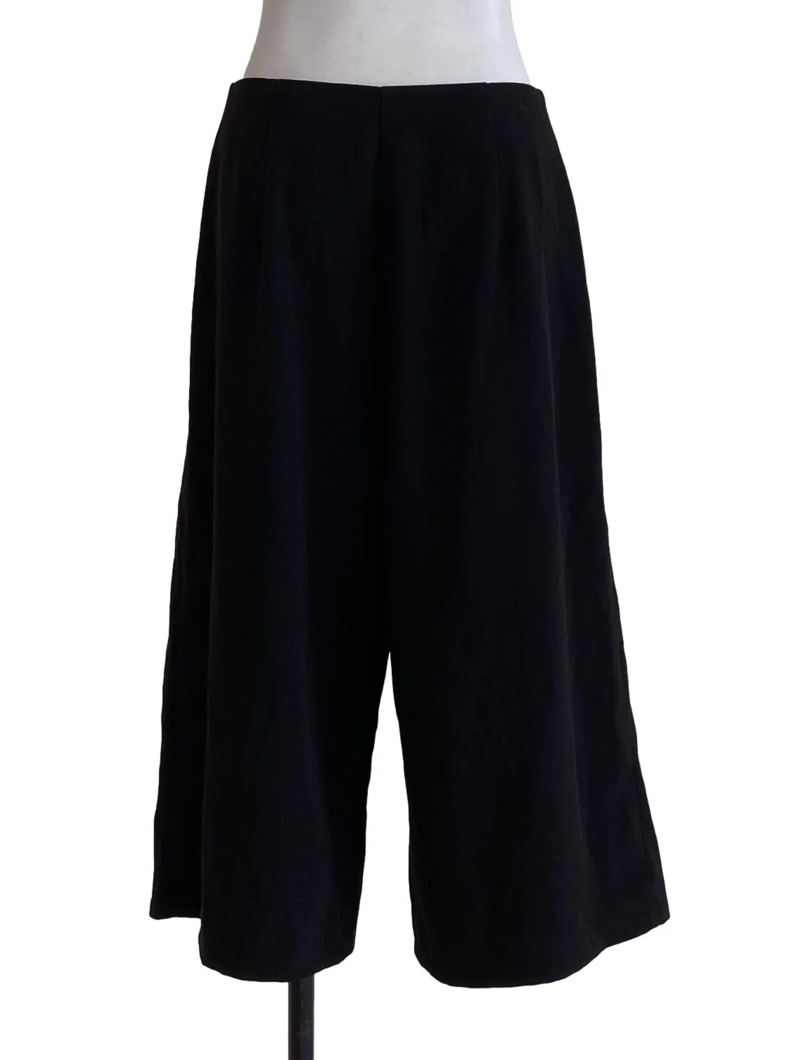 Black Plain Culottes Pants