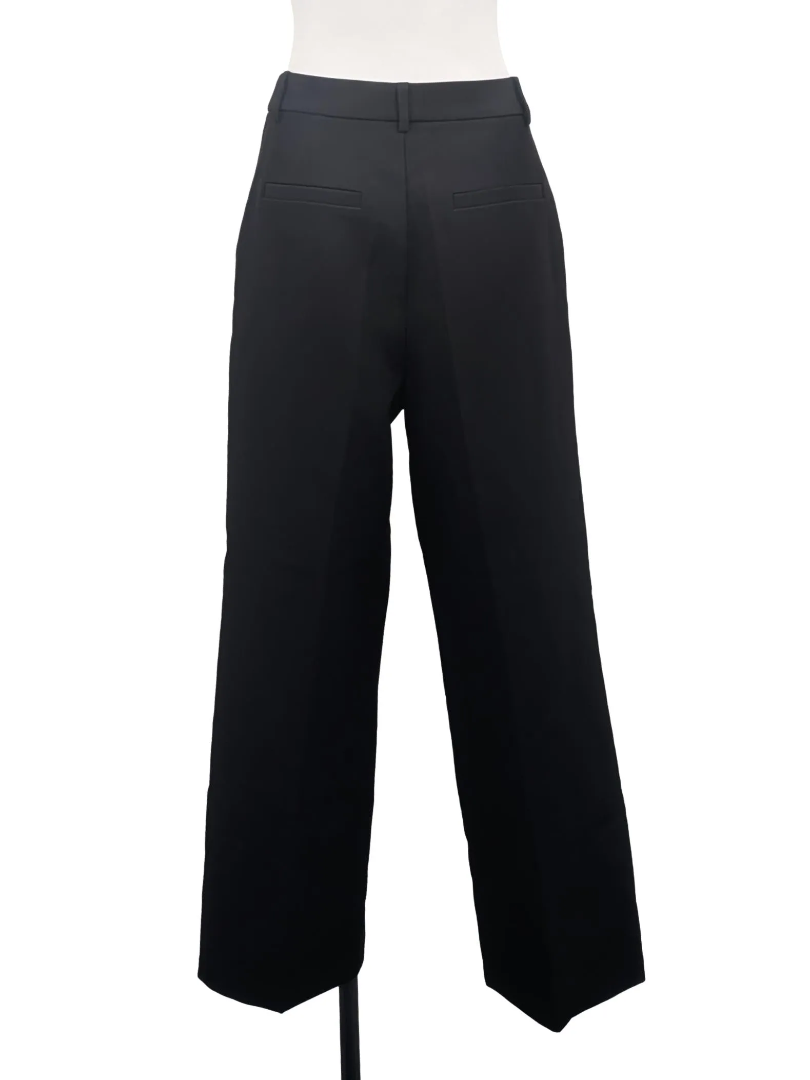 Black Pleated Lined Pants