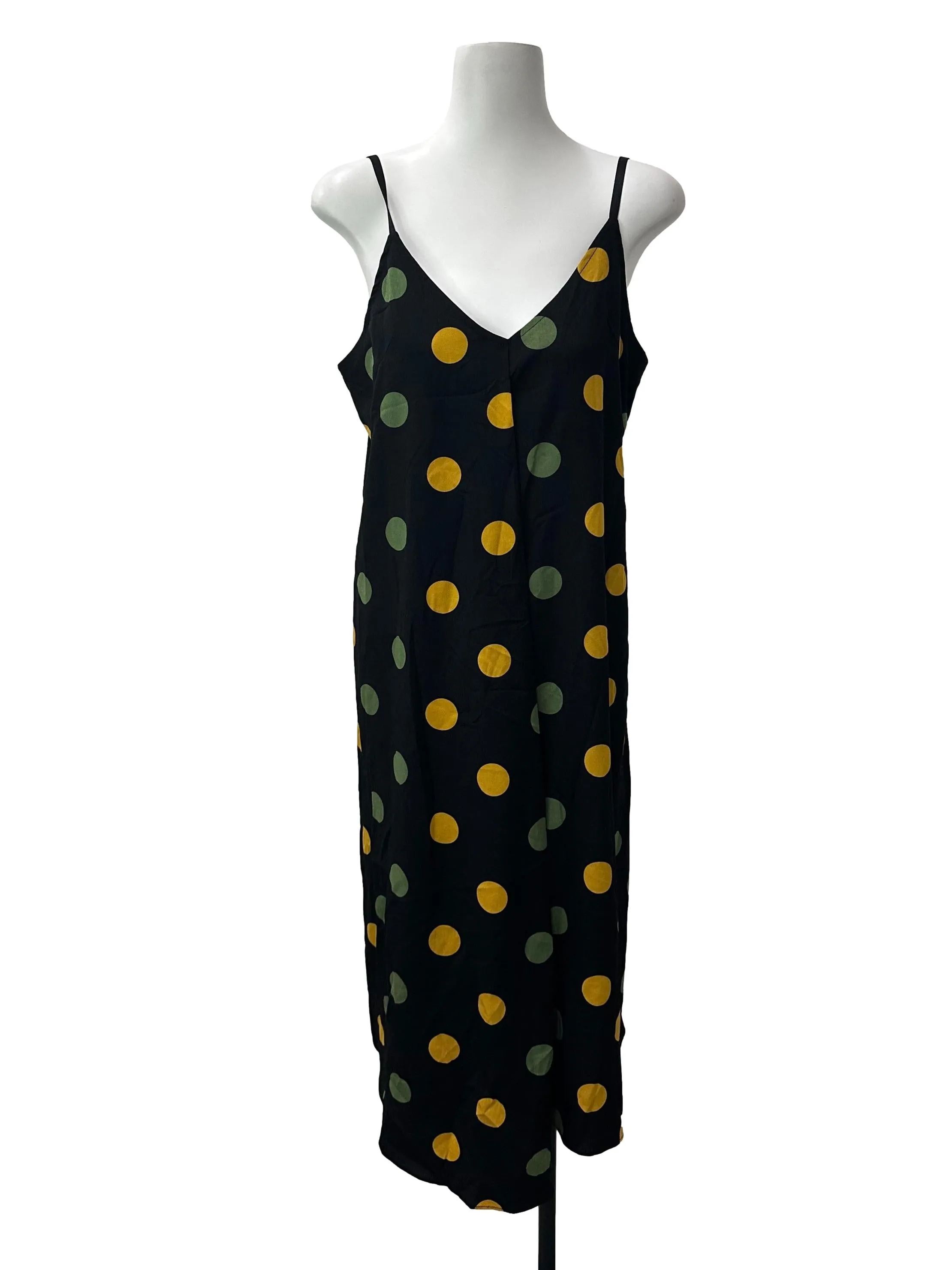 Black V Neck Cami Dress