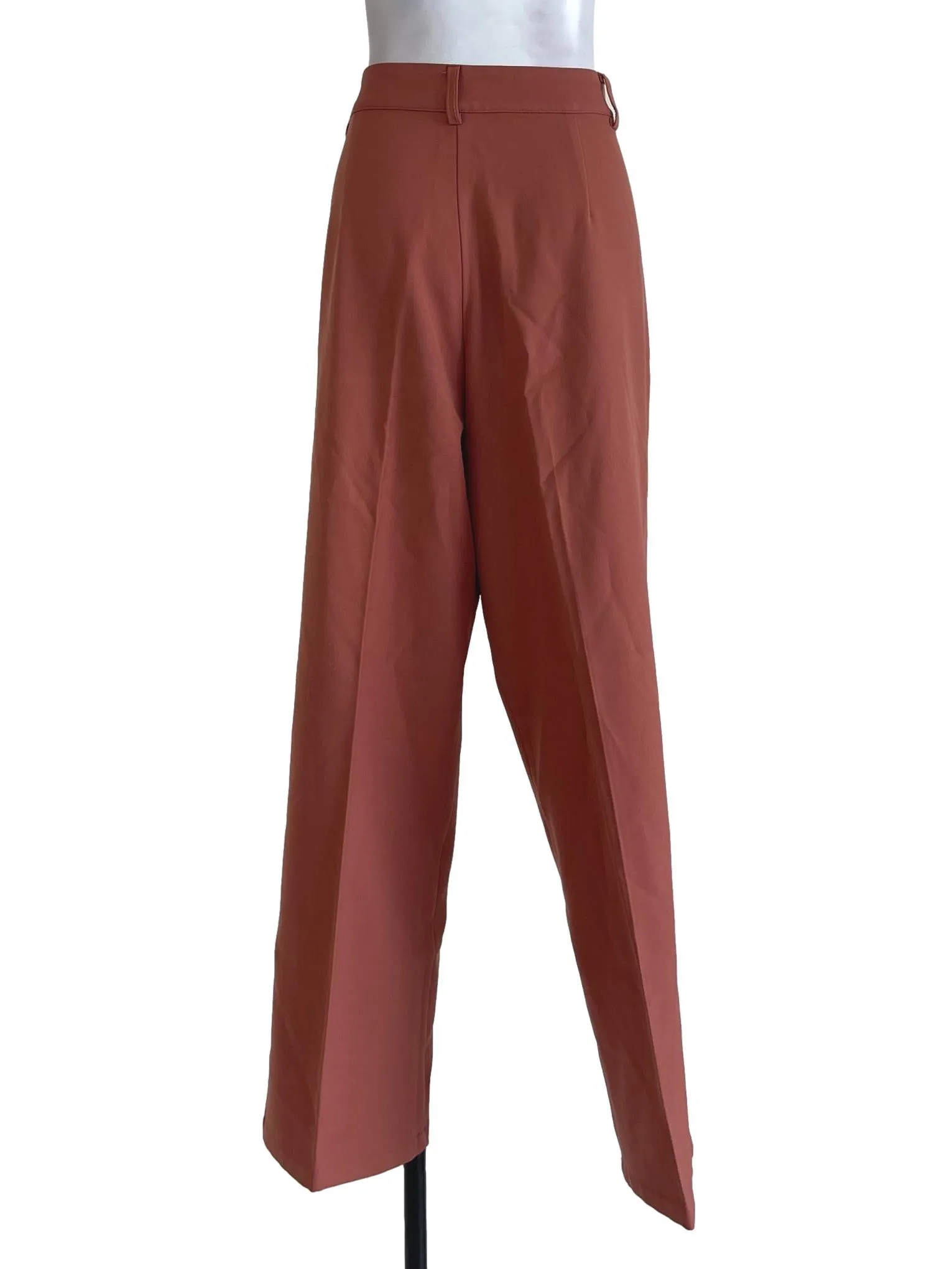 Brown Brick Plain Trousers