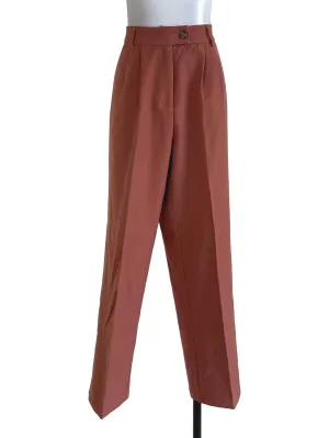 Brown Brick Plain Trousers