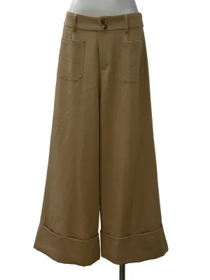Brown Double Button Pants