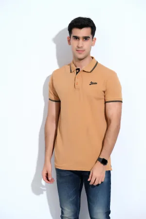 Brown Half Sleeve Polos