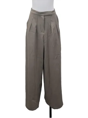 Brown Pleated Pants