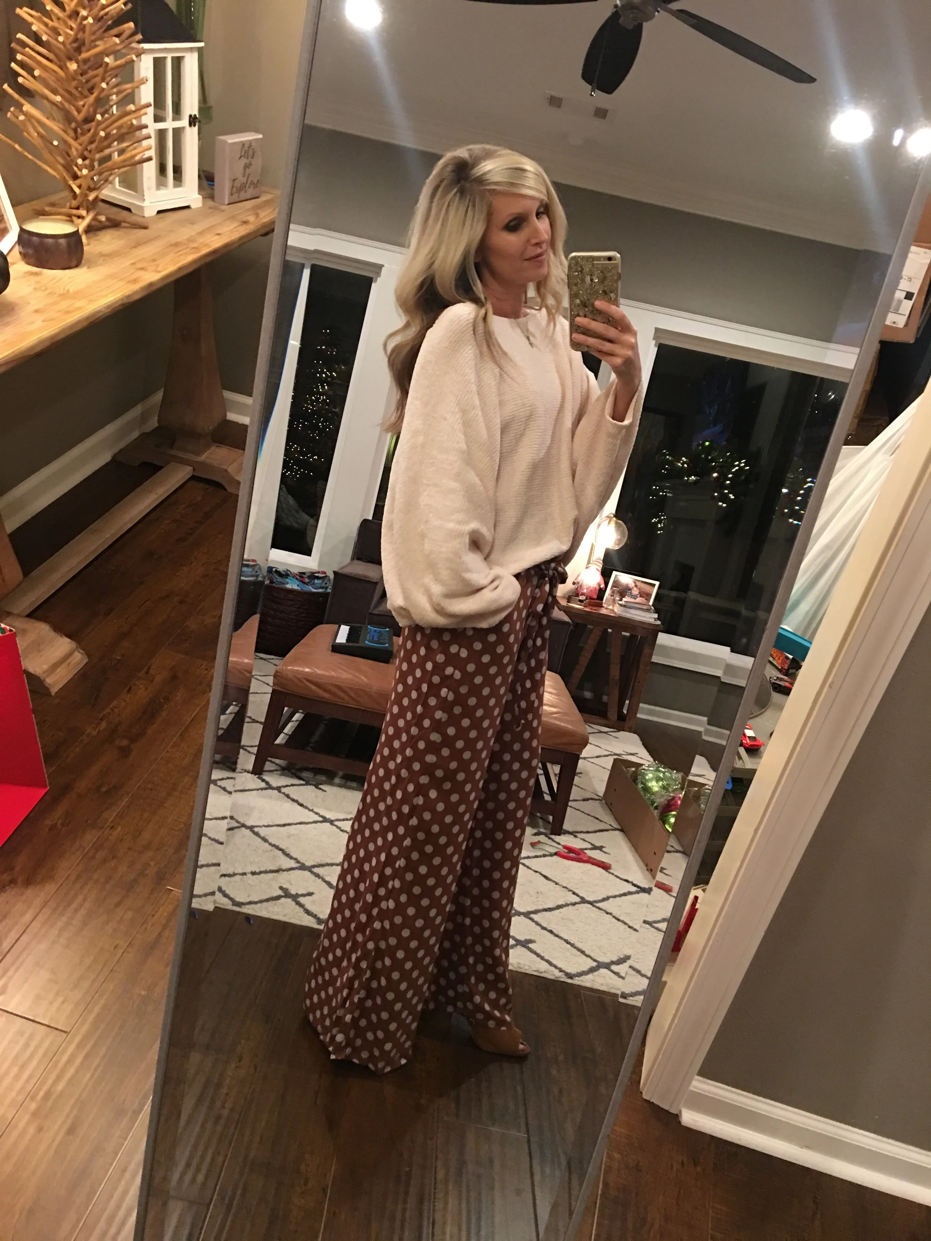 Brown Polka Dot Pants