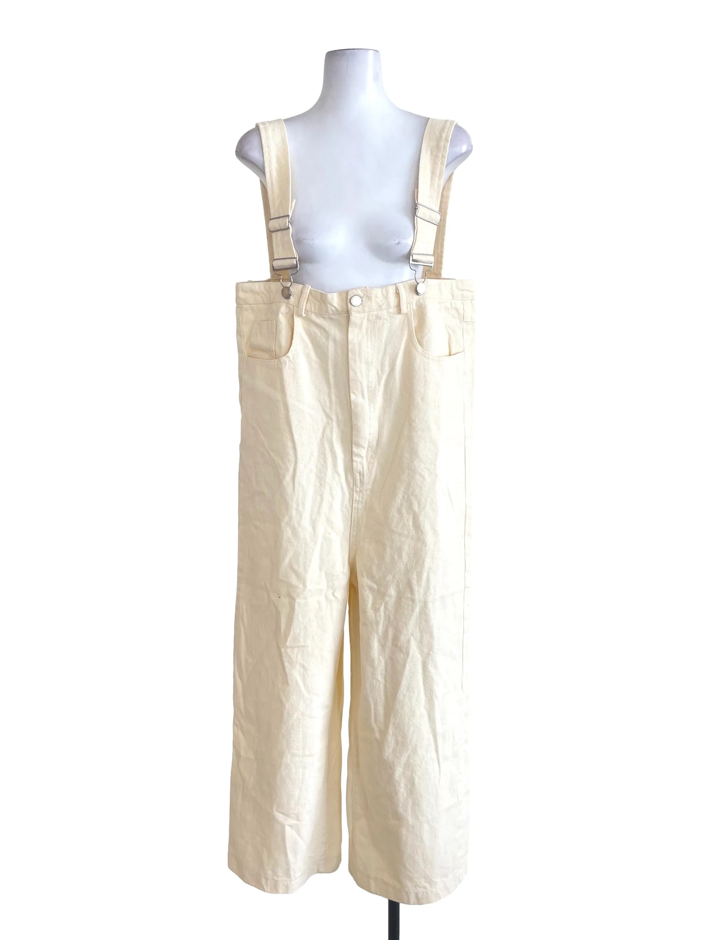 Buttermilk Yellow Suspenders Pants