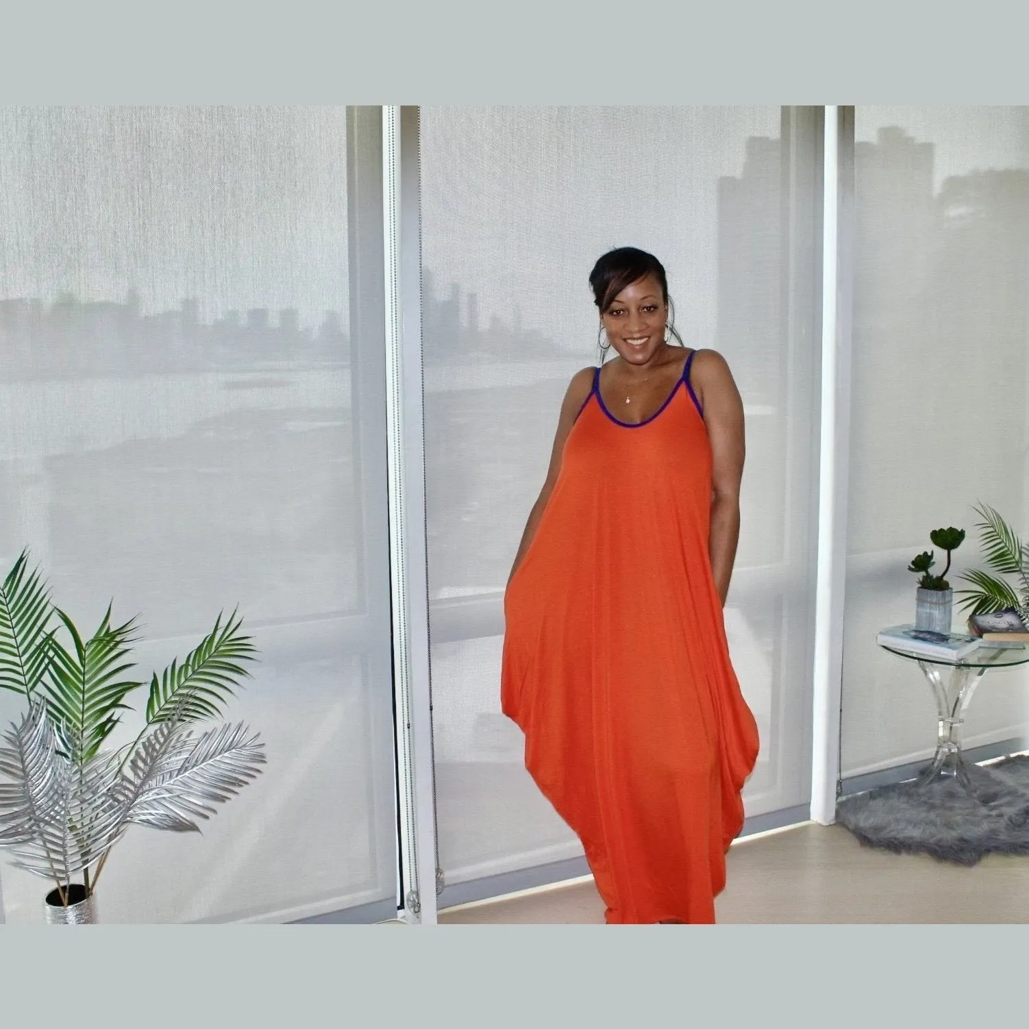Cascade Tank Maxi Dress