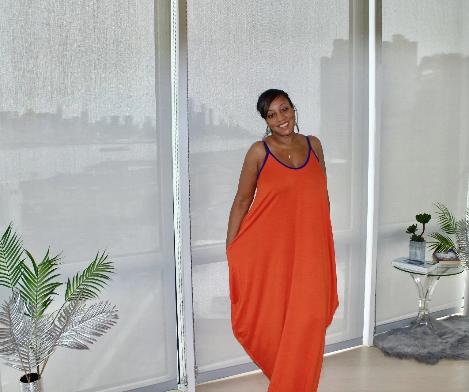 Cascade Tank Maxi Dress