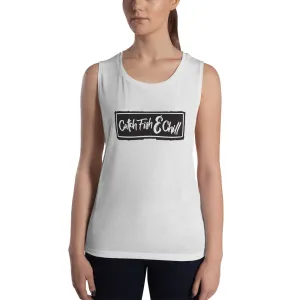 CATCH FISH & CHILL BOX LOGO RACERBACK TANK