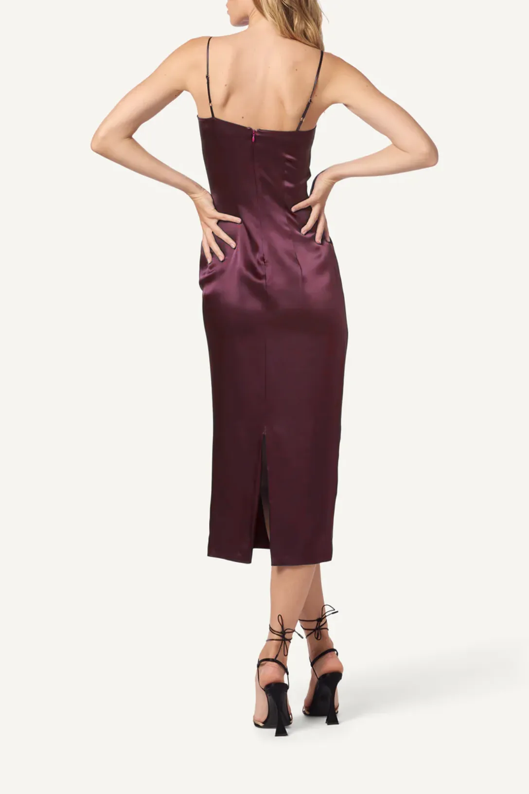 Christy Square Neck Cami Dress | Bordeaux