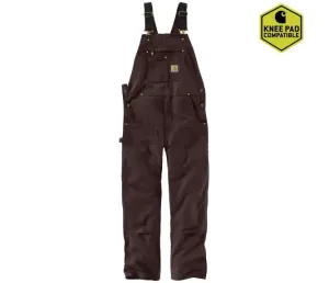 CL102776DKBRN-36-32 Overalls Duck Bib Relaxed Fit Dark Brown