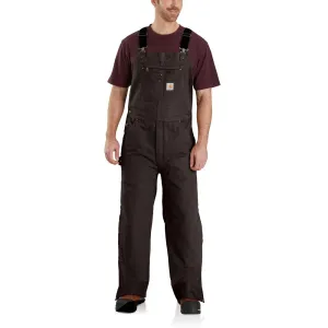 CL104031A-L-Dk/Brn R Bib Overalls Quilt Lined - BRN