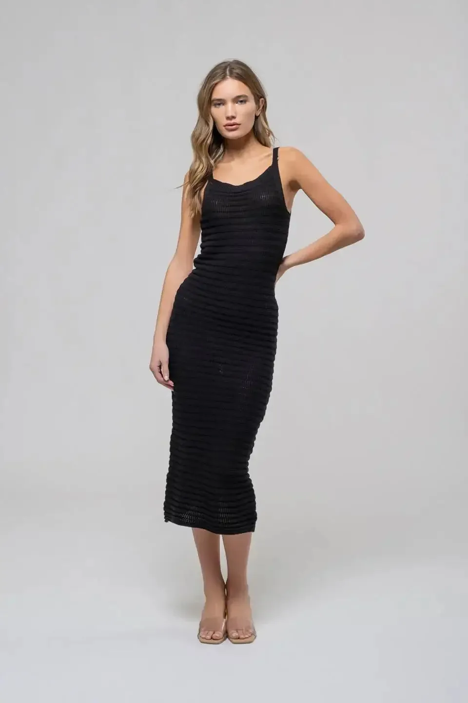 CROCHET CAMI MIDI DRESS