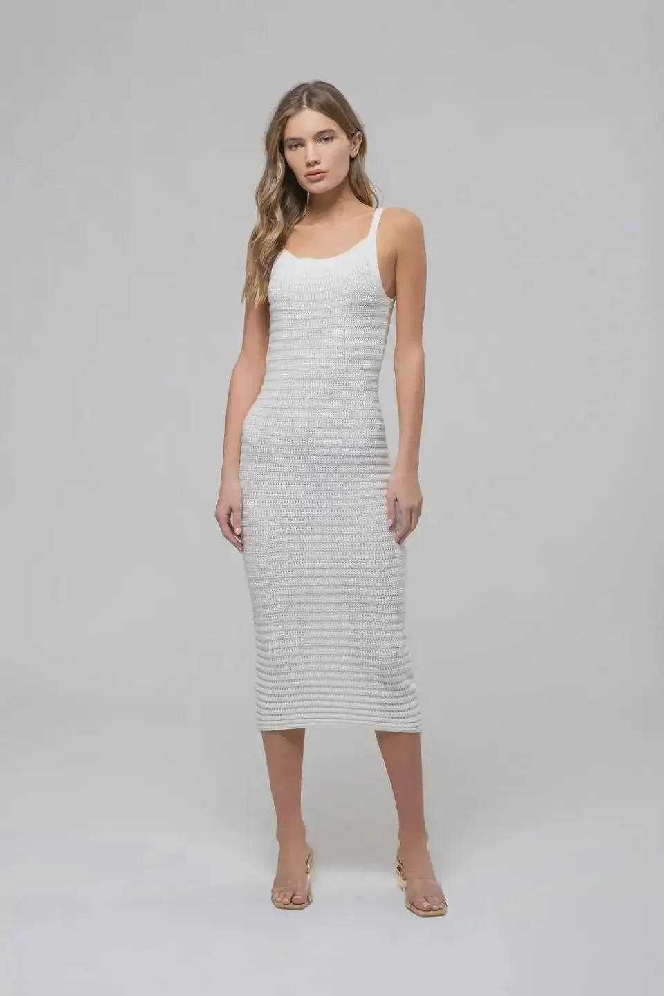 CROCHET CAMI MIDI DRESS