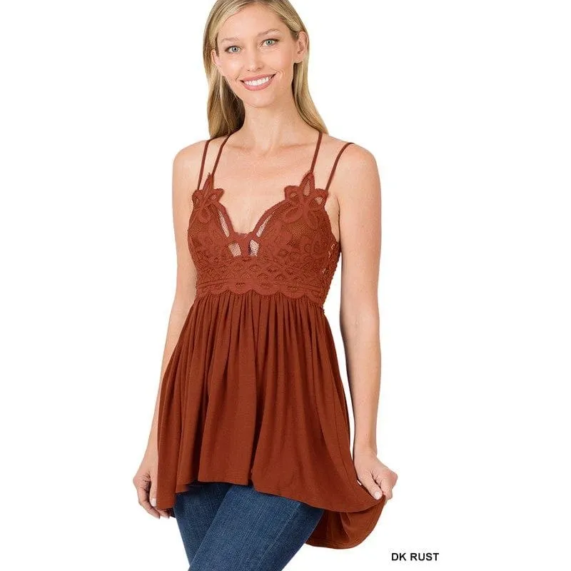 Crochet lace cami