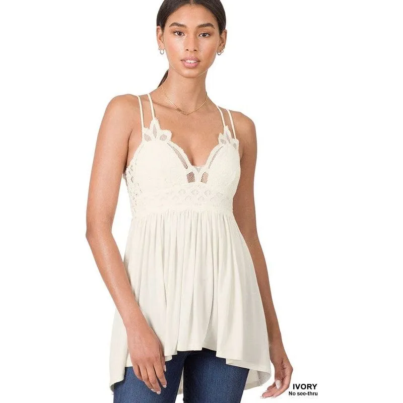 Crochet lace cami