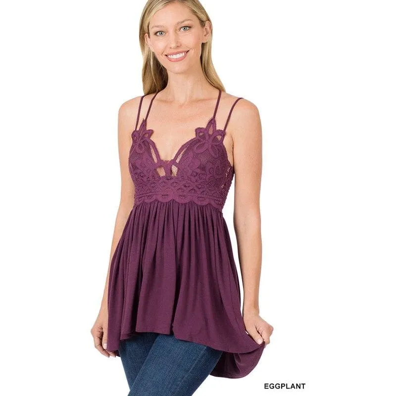 Crochet lace cami