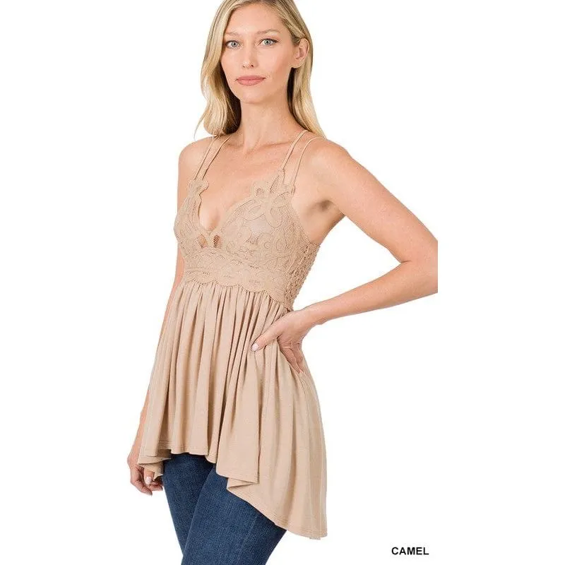 Crochet lace cami
