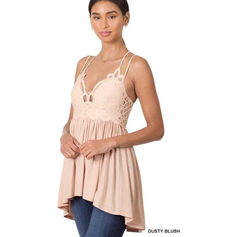 Crochet lace cami