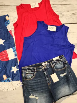 Curvy Sleeveless Round Neck Top (2 NEW colors)