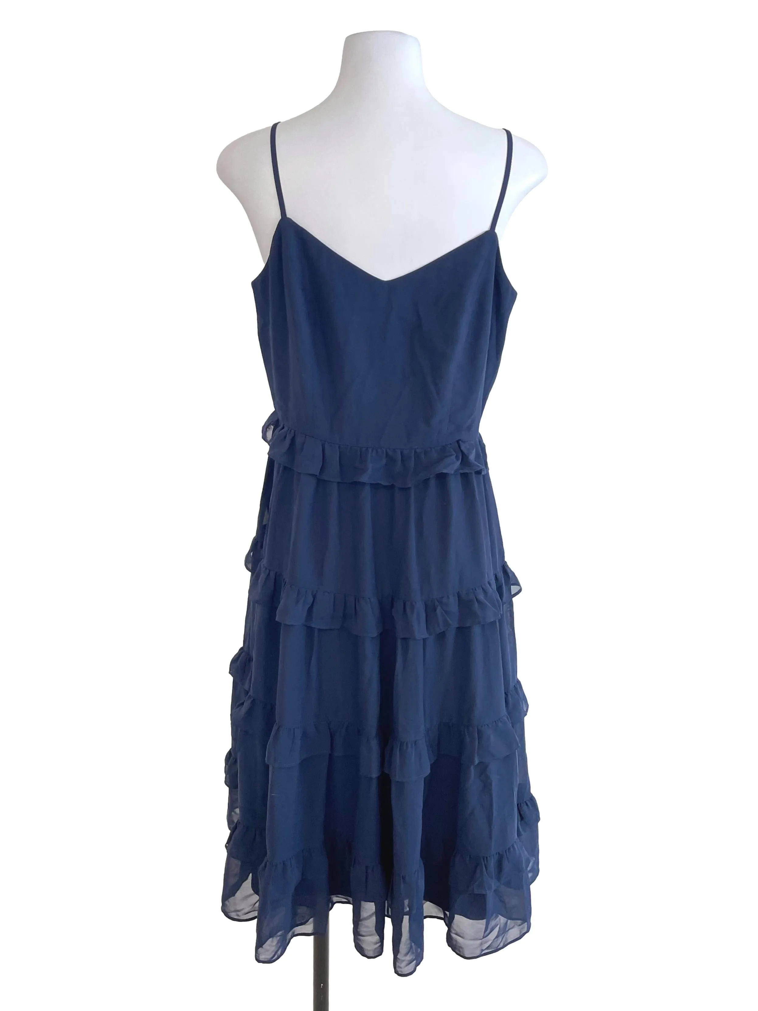 Dark Blue Ruffle Cami Dress LB
