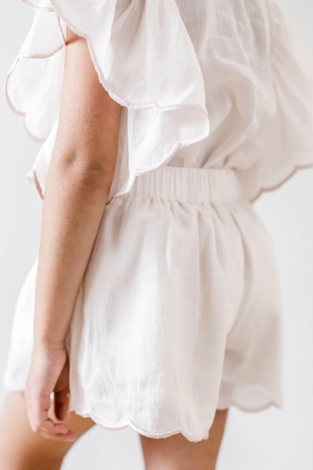 Delicate Pink Scallop Shorts *LAST PIECE 5 years*