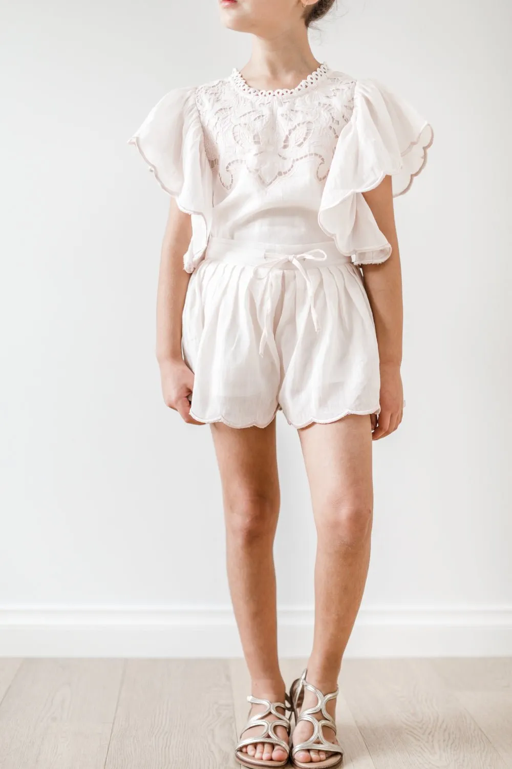 Delicate Pink Scallop Shorts *LAST PIECE 5 years*