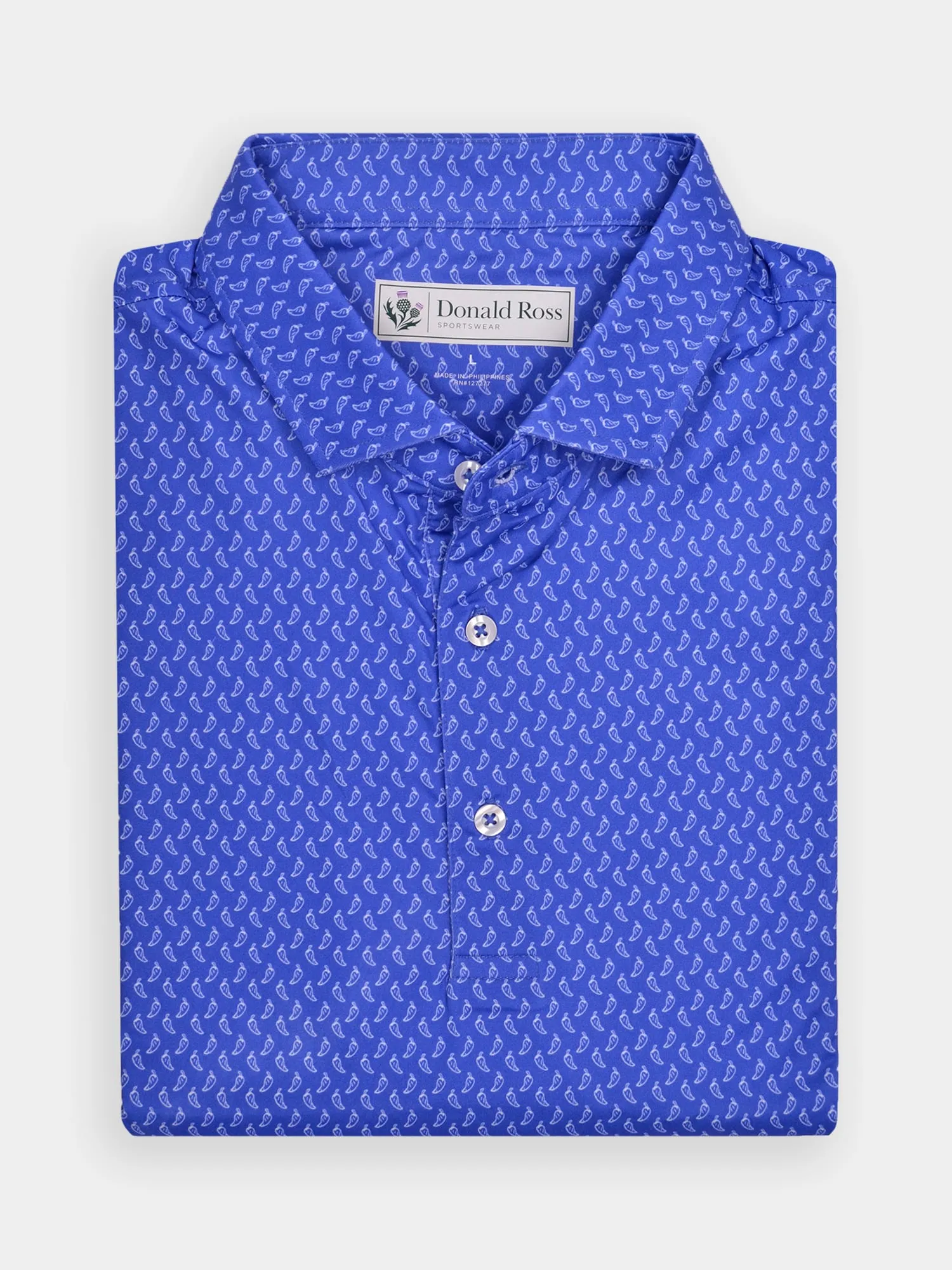 Donald Ross Mens Classic Fit SARASOTA Polo - COBALT