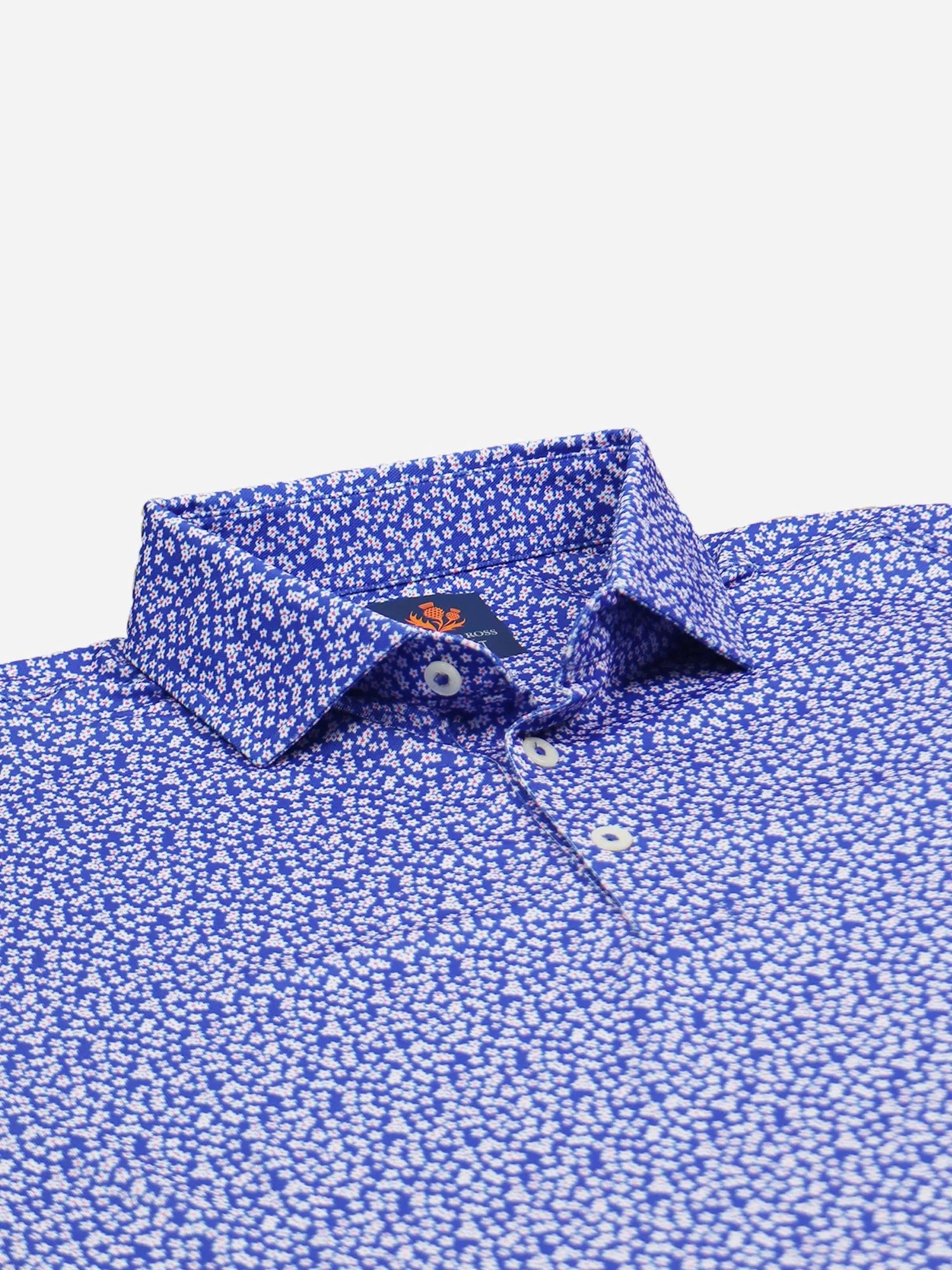 Donald Ross Mens Hamilton Sport Fit Polo - COBALT/WHITE/PRIMROSE
