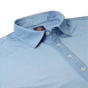 Donald Ross Mens Sport Fit Lennox Polo - COASTAL/CREAM