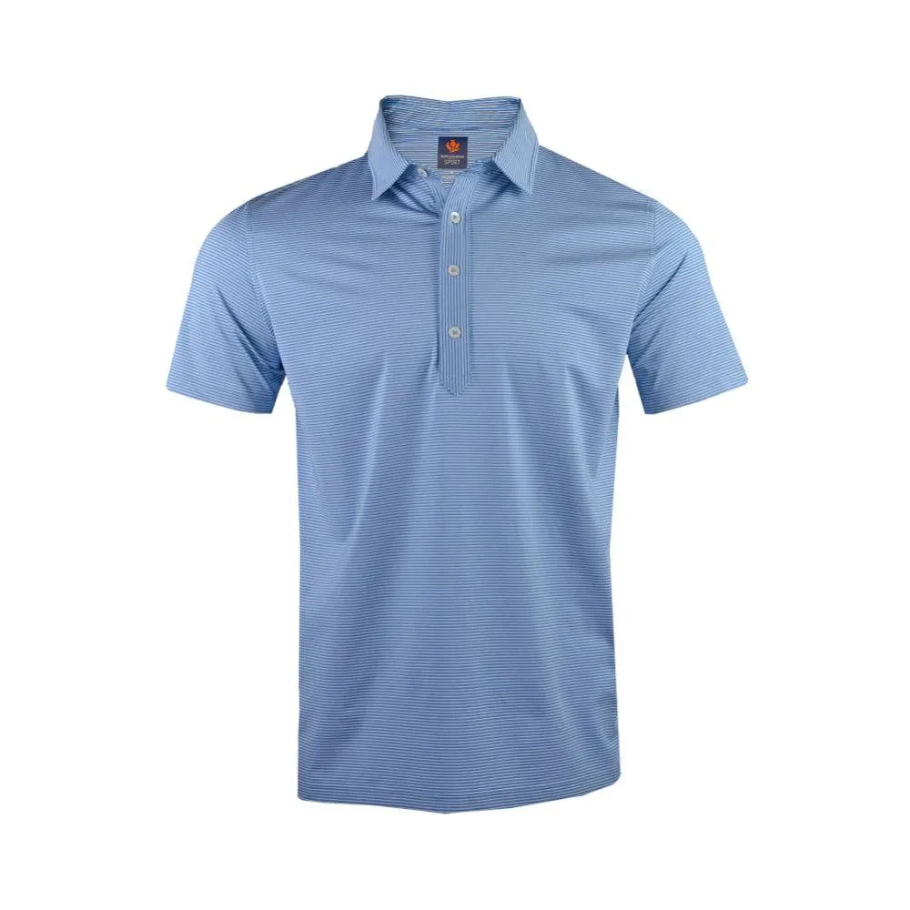 Donald Ross Mens Sport Fit Lennox Polo - COASTAL/CREAM