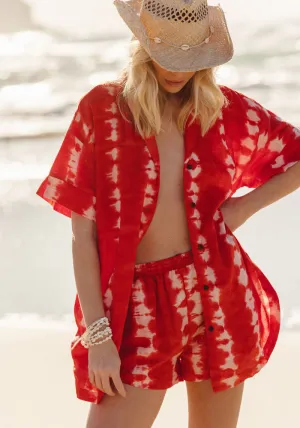 Dreamtime Shorts - Tie Dye Hibiscus